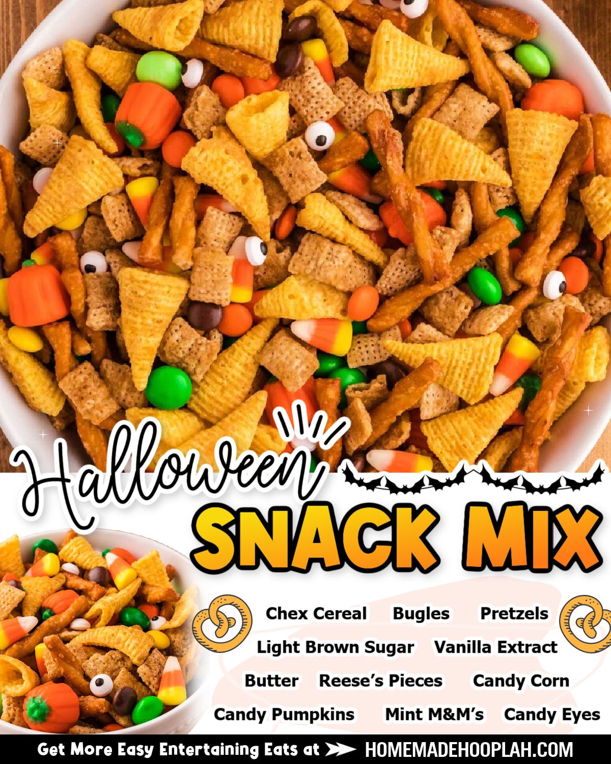 Homemade - Halloween Snack Mix! 🥨👀 ⭐RECIPE IN COMMENTS⭐ tap photo to ...