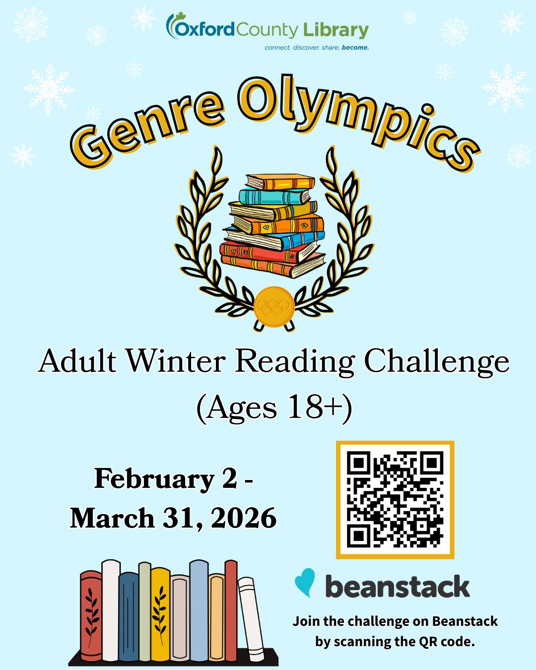Oxford - 📣 Adults: Join the Genre Olympics! Challenge yourself to read ...