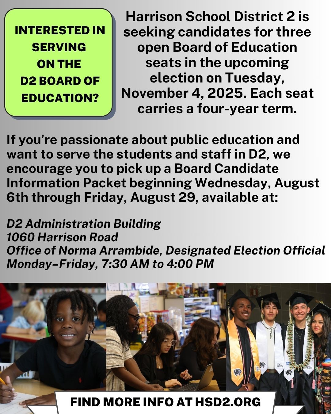 Giberson - Harrison School District 2 is seeking candidates for three ...