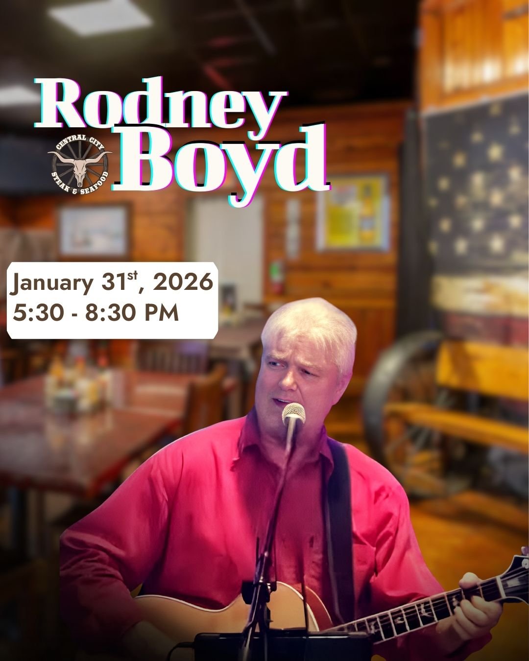 Central - Join us at Central City Steak and Seafood on January 31st, 5: ...