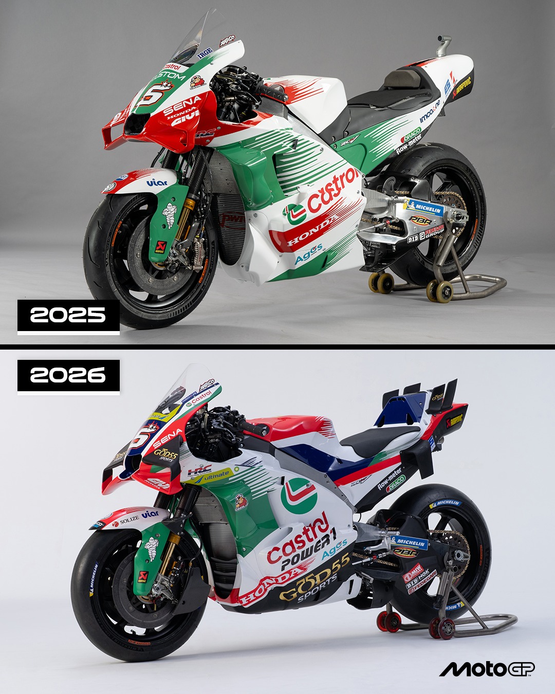 A touch more colour on Castrol Honda LCR's bike for 2026 👀 #MotoGP