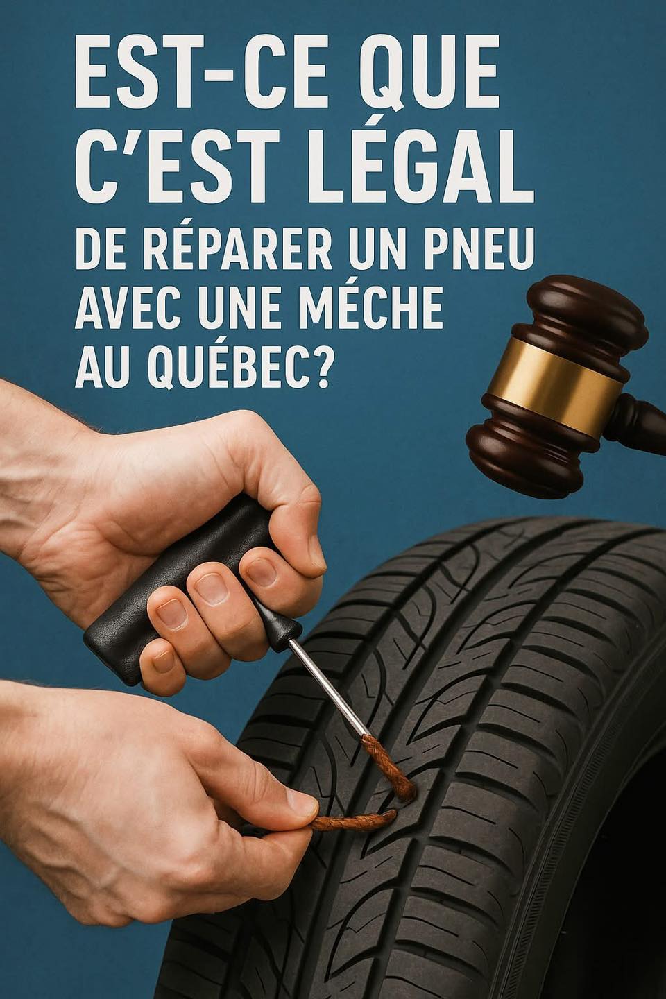 Garage - Est-ce que c’est légal de réparer un pneu avec une mèche au ...