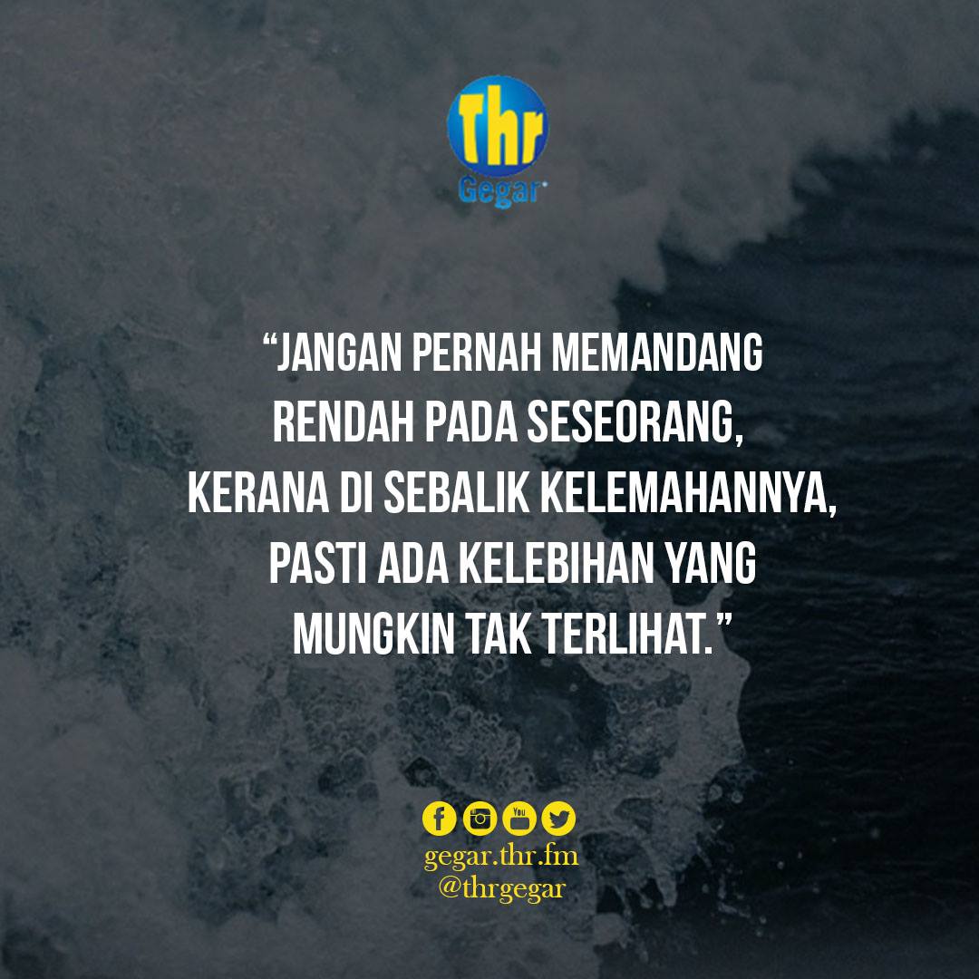 Gegar Jangan Pandang Rendah Pada Seseorang Sajashare Motivasigegar Facebook
