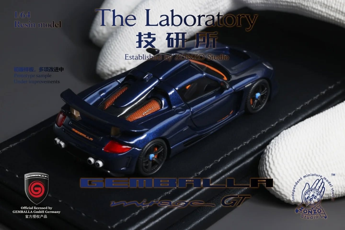 Zonzo The Laboratory 1/64 Gembala Mirage GT Dark Metallic Blue