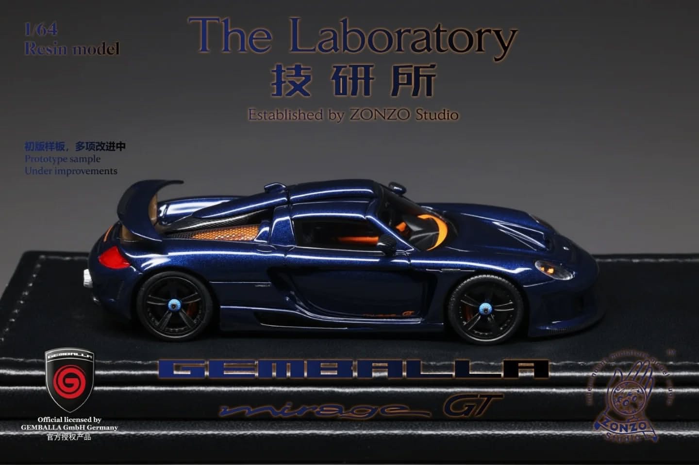 Zonzo The Laboratory 1/64 Gembala Mirage GT Dark Metallic Blue