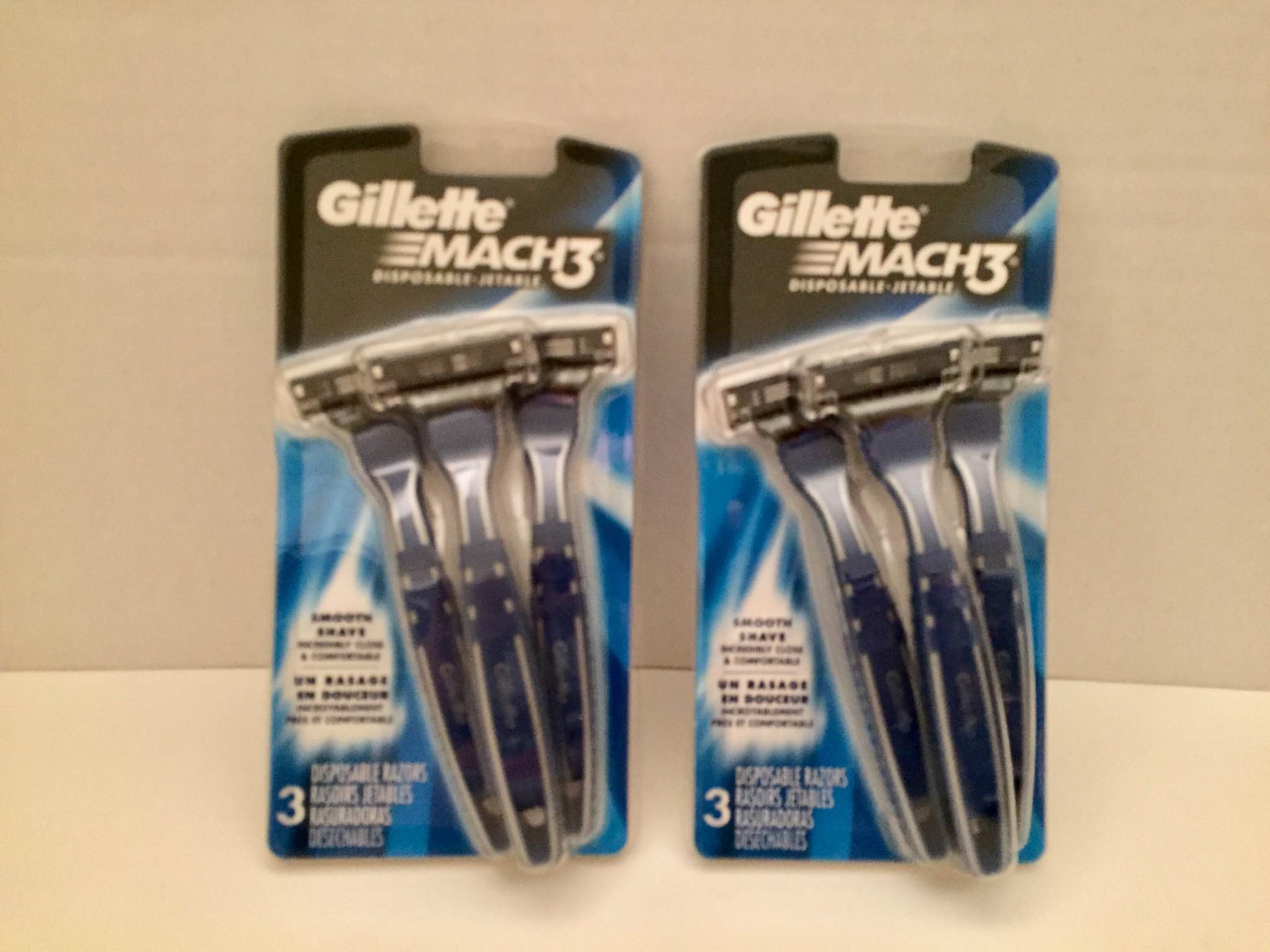Set of 2 new Gillette Mach 3 disposable razors - Razors - Beech Grove ...