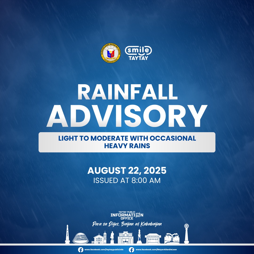 Taytay - WEATHER UPDATE Rainfall Advisory No. 3 #NCR_PRSD Weather ...