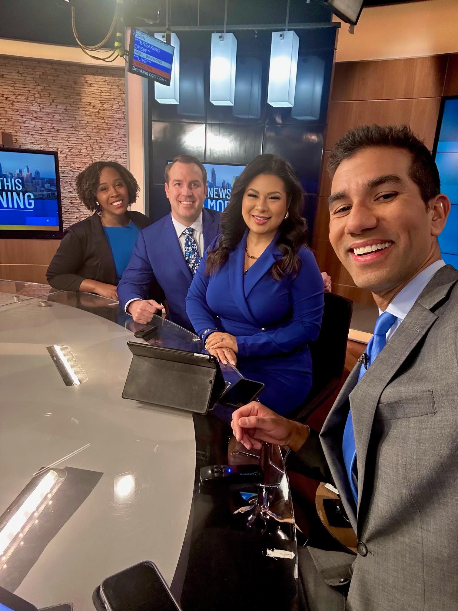 WBTV's - Blue crew! We are all on the same page with shades of blue ...