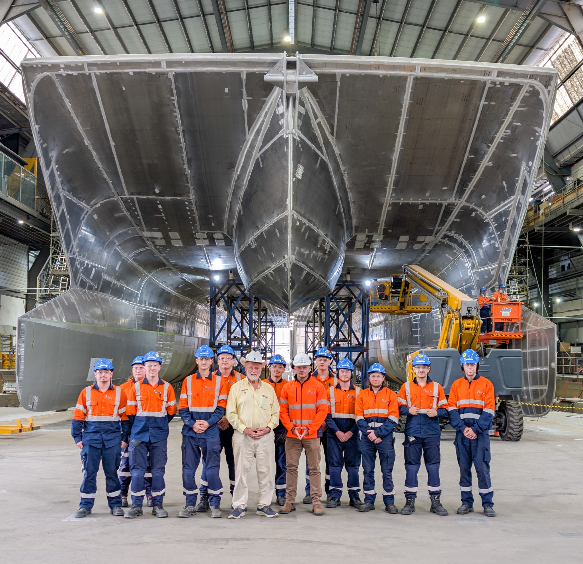 Incat - Backing Future Shipbuilders ⚙️ Pictured in front of Hull 100 ...