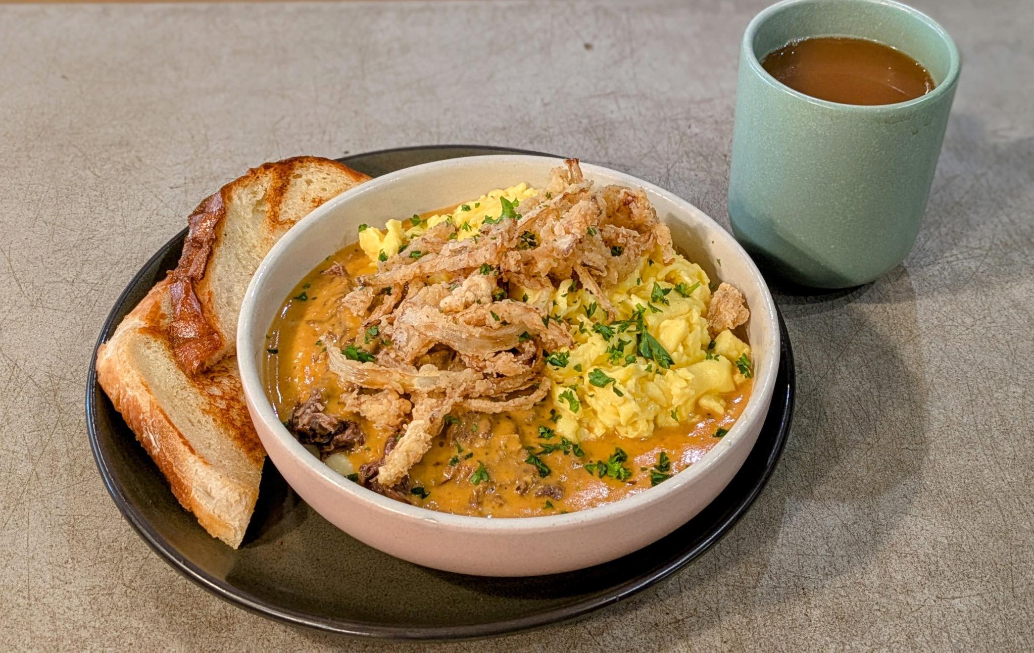 The Magnolia - Short Rib Grit Bowl: slow-braised short rib, cheese ...