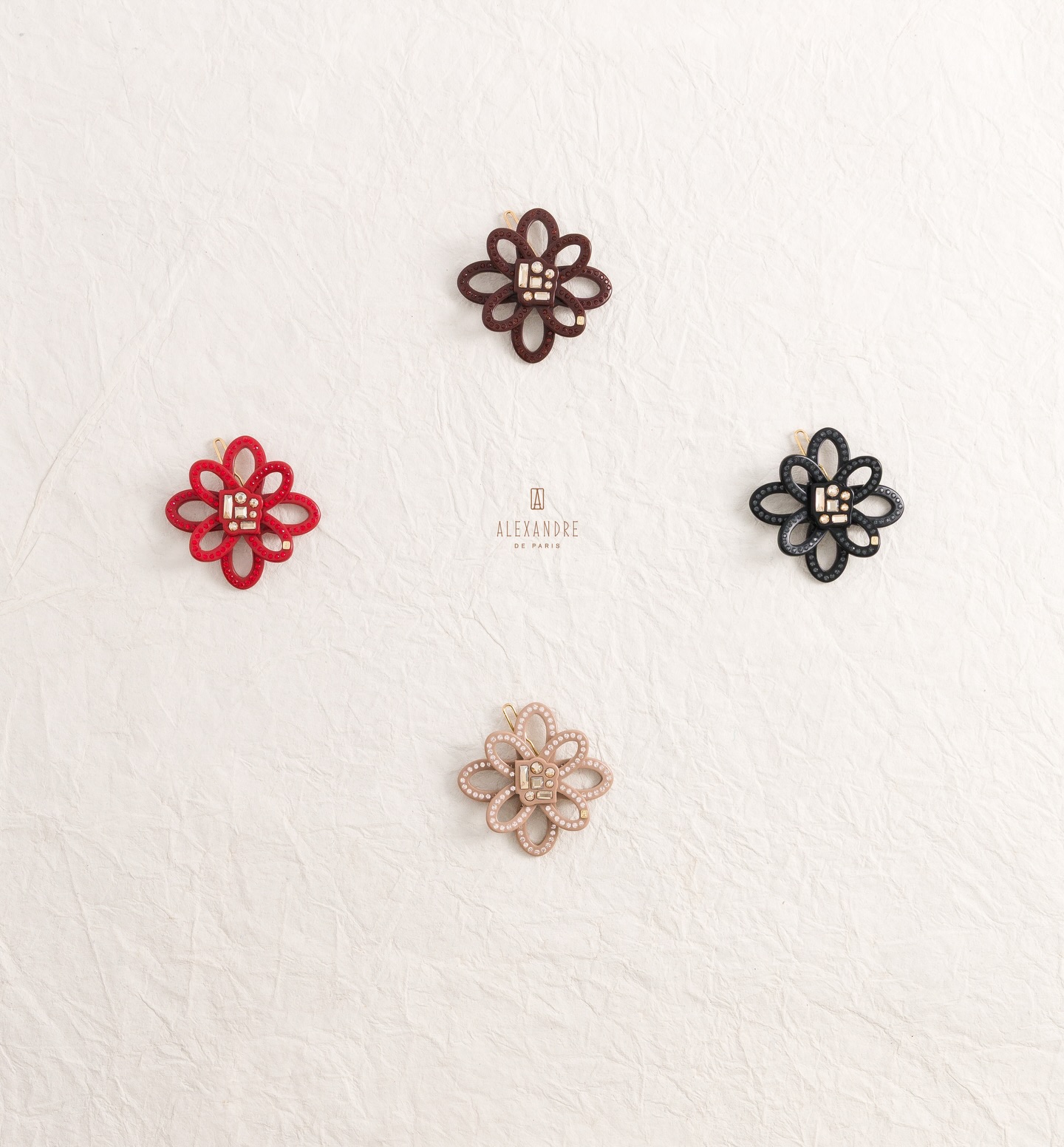 Boucles D'oreilles Et Broche Vintage Alexandre De Paris - Très Bon état - Fermoir Clips - Doré