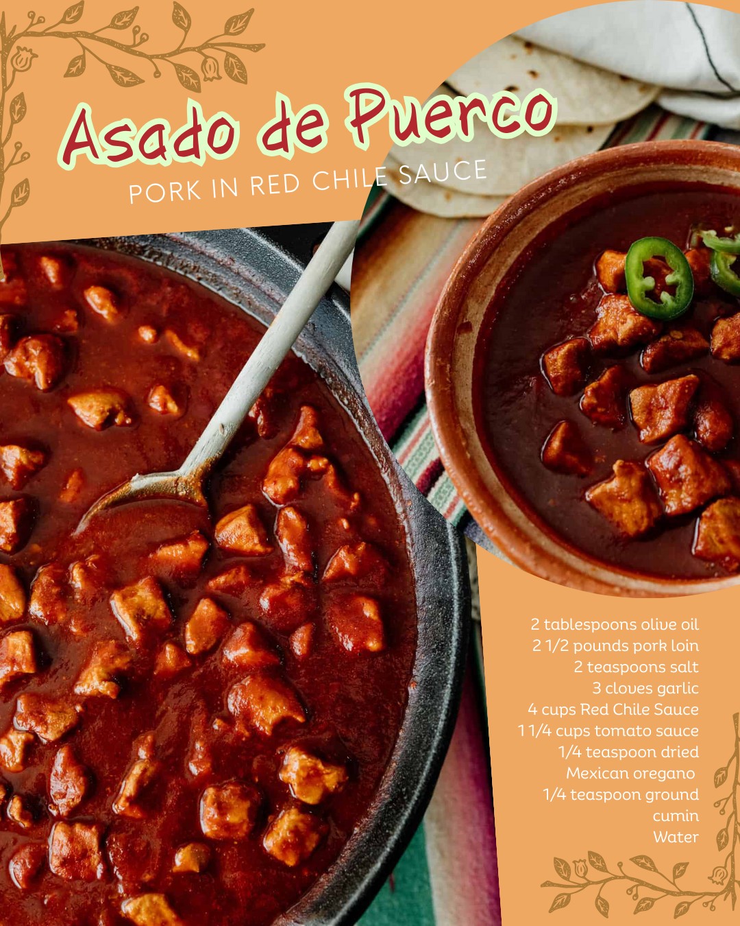 This authentic Asado de Puerco recipe... - Muy Bueno Cookbook | Facebook