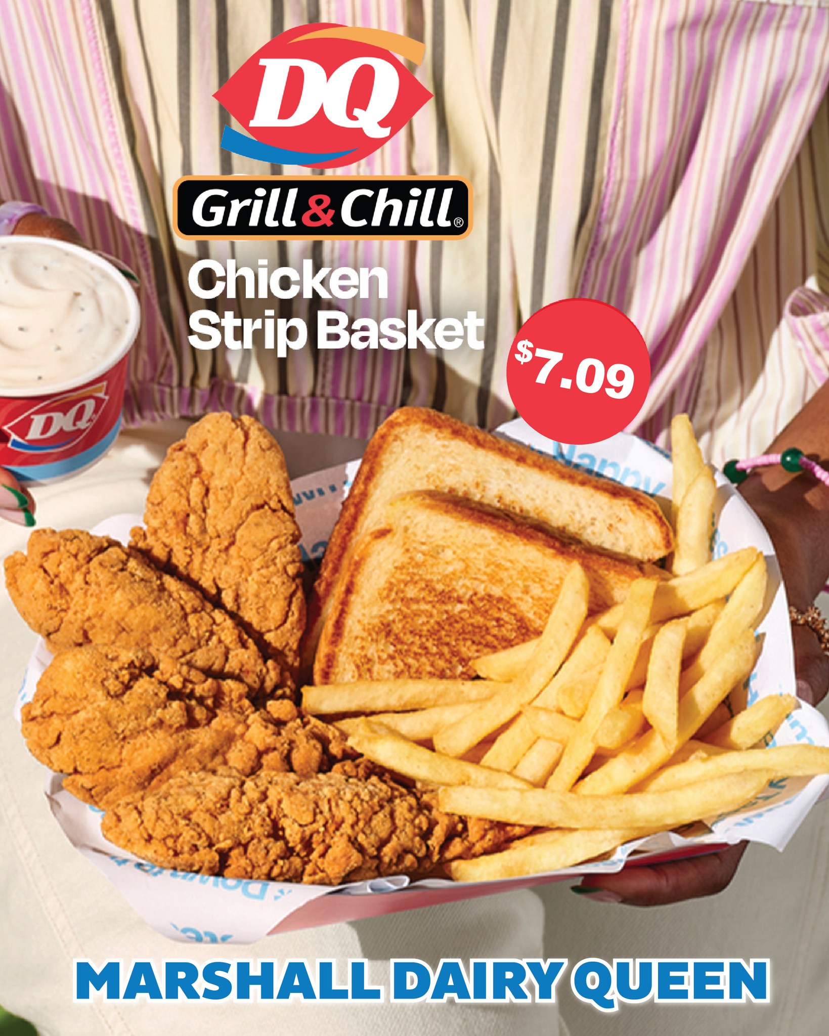 $7.49 never tasted this good. Chicken. Fries. Texas toast. Country