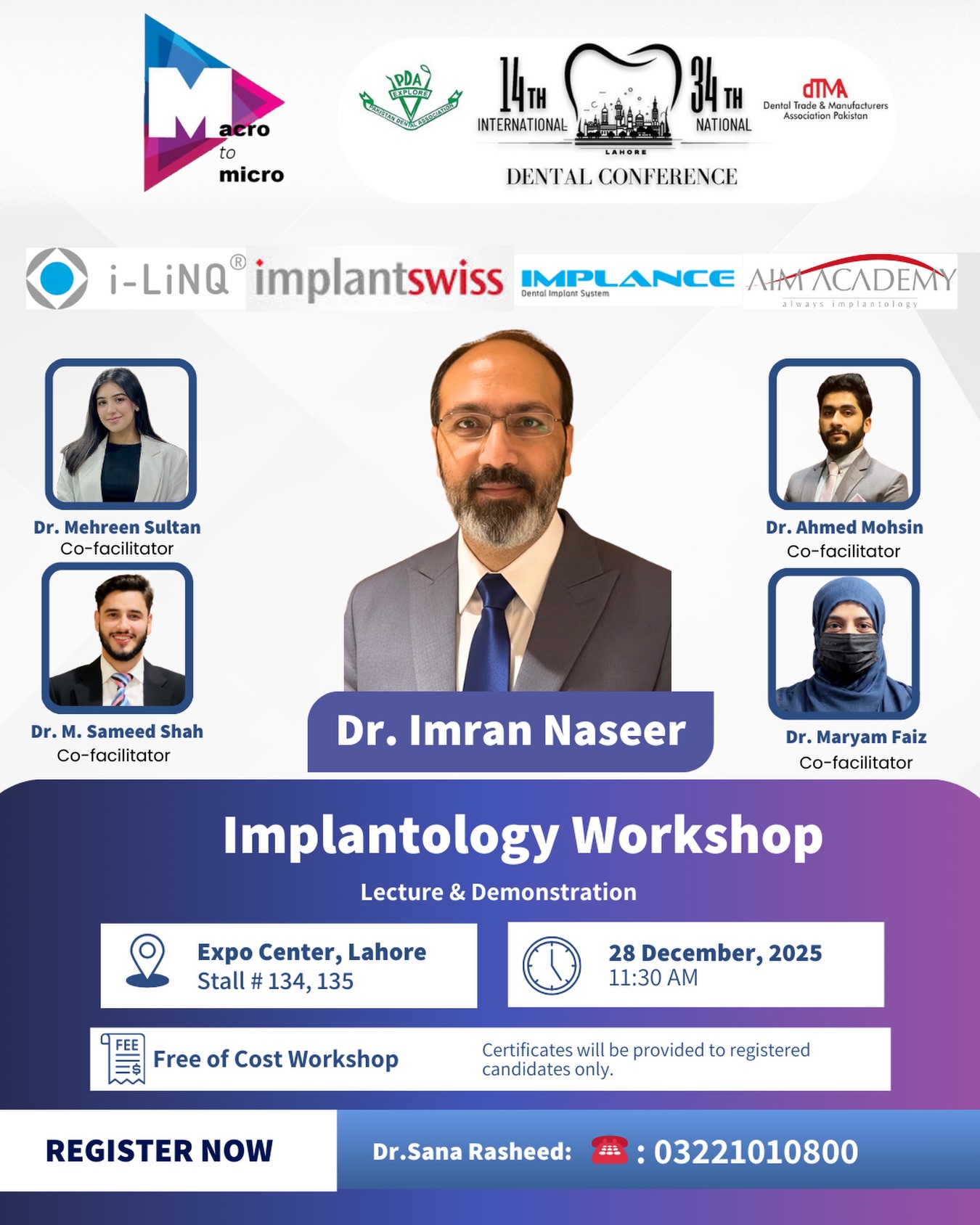 Macro - Registration Open for IMPLANTOLOGY WORKSHOP - 28th December ...