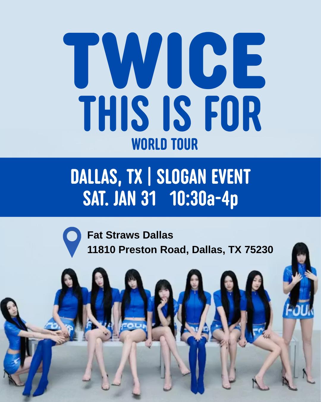 The TWICE <THIS IS FOR> WORLD TOUR SLOGAN EVENT IS COMING! Come