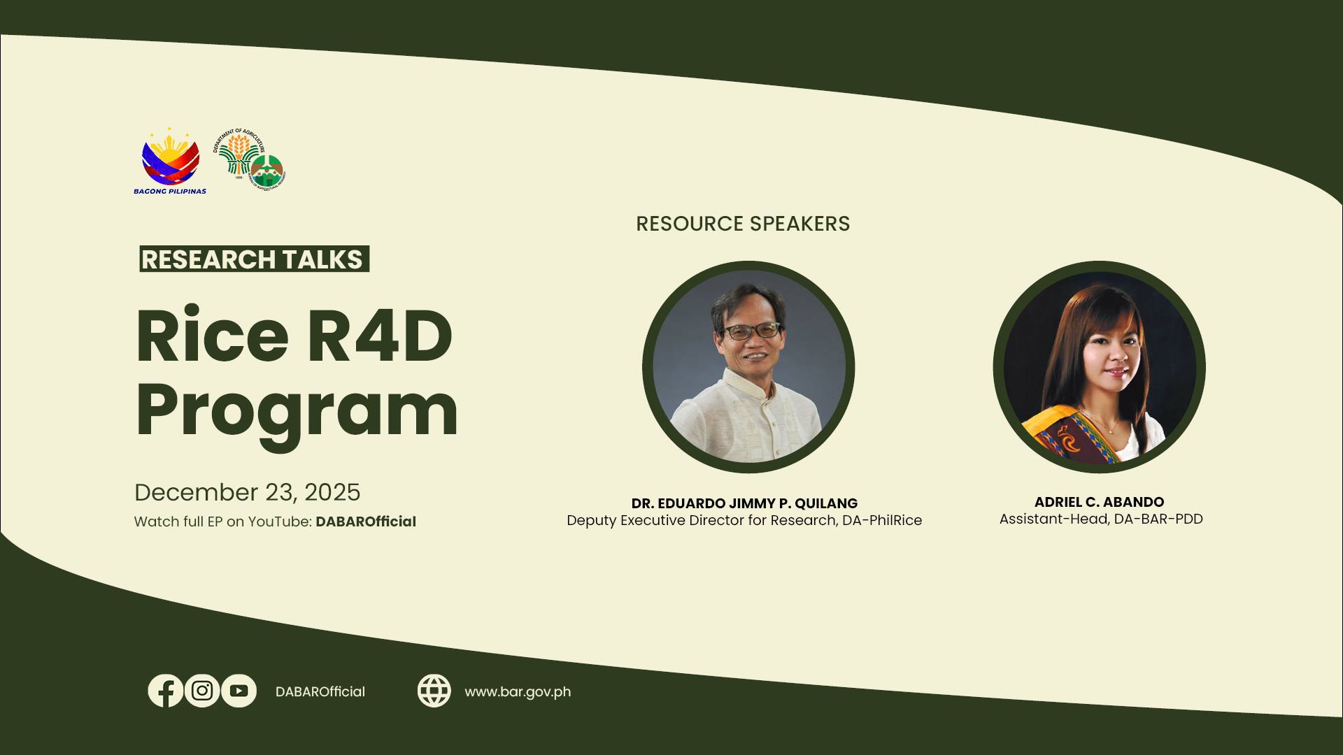 DA - Bureau of Agricultural Research - Marnelie Gadong-Subong of BAR ...
