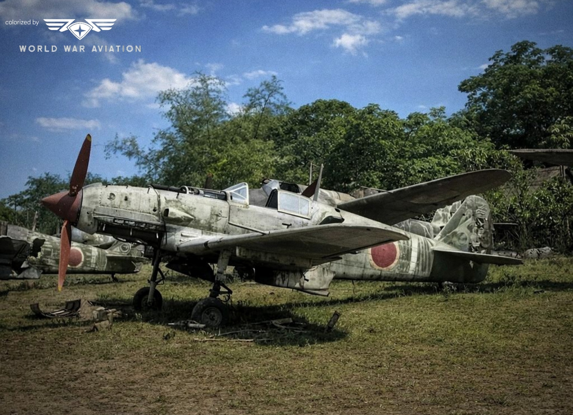 Captured Japanese Kawasaki Ki-61 Hien “Tony” at Clark Airfield