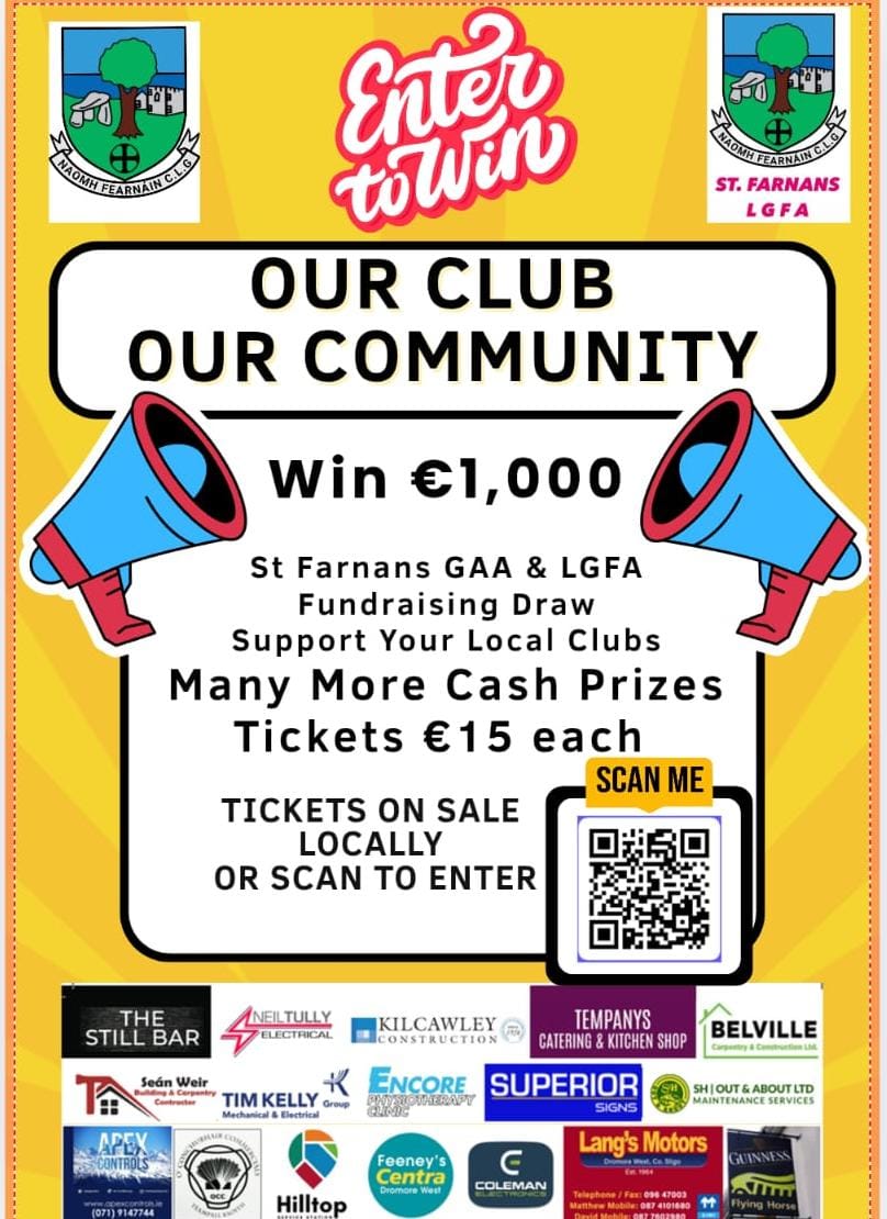 St. - One ticket entry into two draws, local prizes and national prizes ...