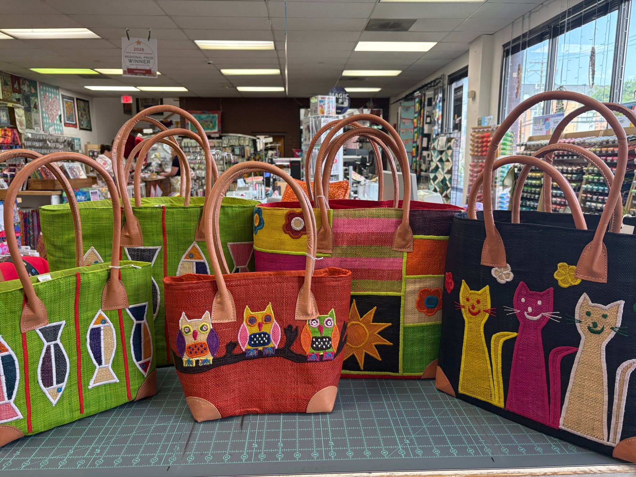 Madagascar tote bags in fun colors and designs at Artistic Artifacts