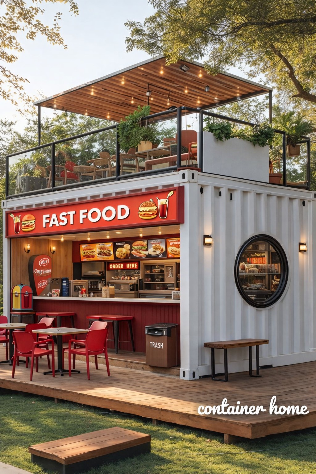 Container - 🍔 FAST FOOD CONTAINER CONCEPT 🍟 A modern fast-food shop ...