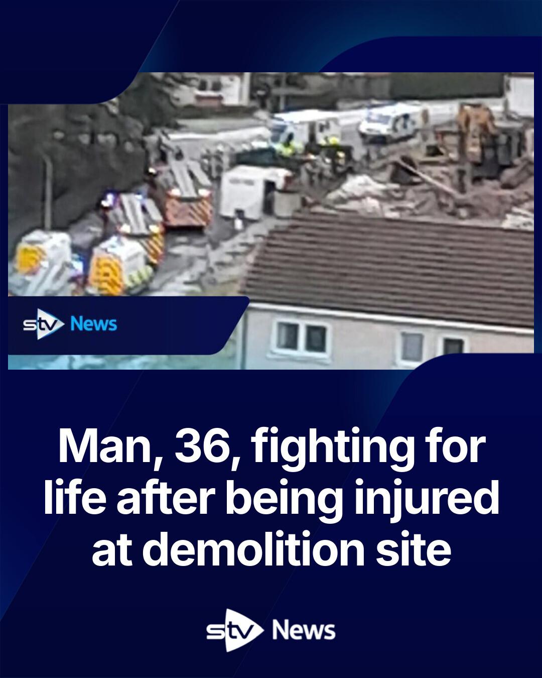 STV - Man in critical condition after incident at Paisley demolition ...