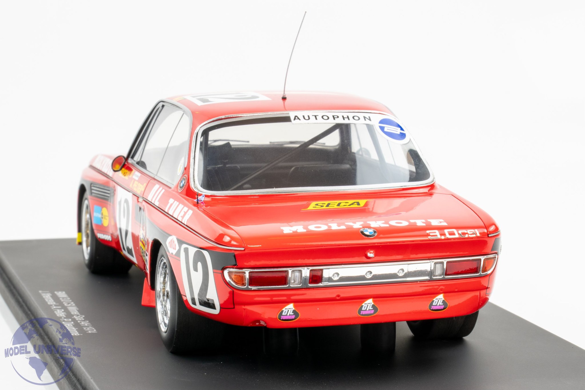 Model - Spark 1:18 BMW 3.0CSi No.12 Winner 24H Spa 1974 – Resin