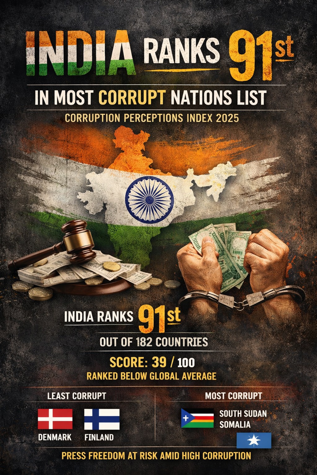 Global Corruption Index 2025: India... - The Voice of Sikkim | Facebook