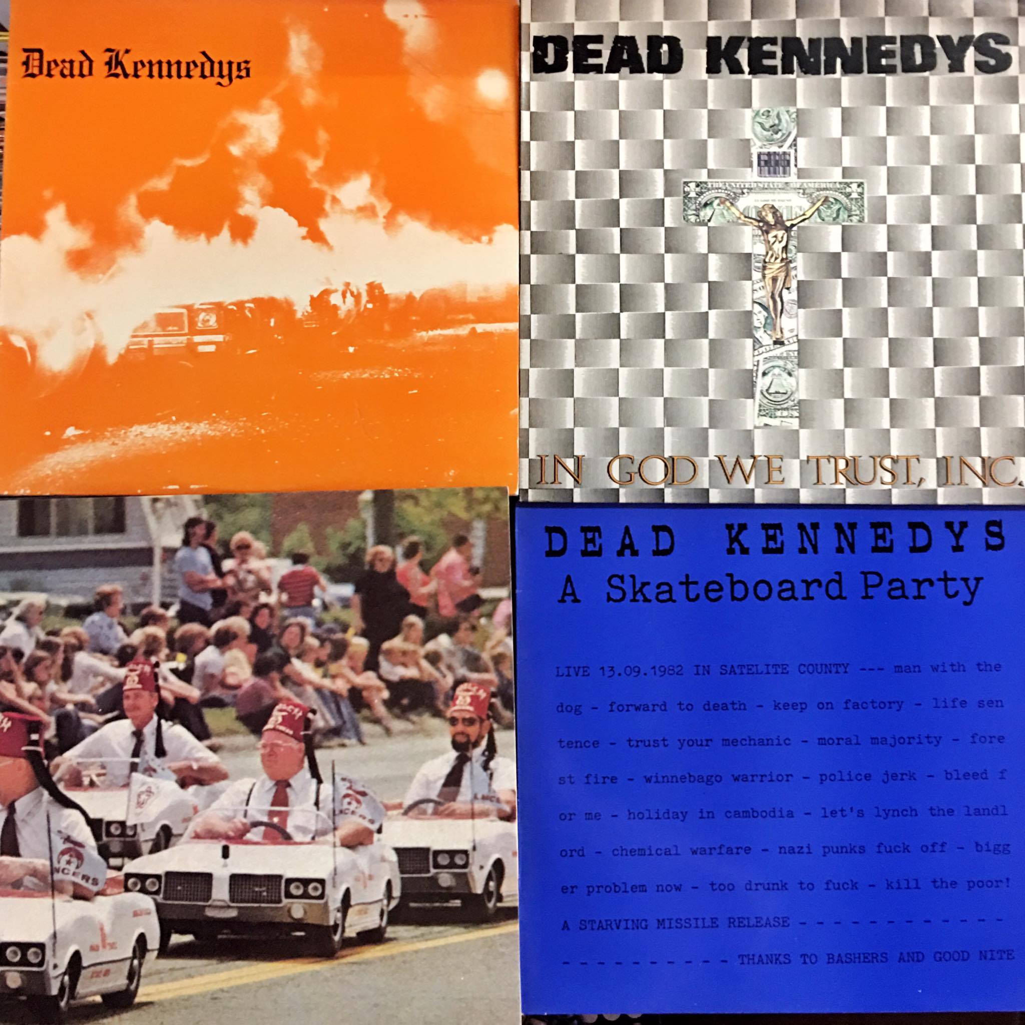 HARDCORE CALIFORNIA & DEAD KENNEDYS 写真集 Original Dead Kennedys LPs. Fresh Fruit with unauthorized orange