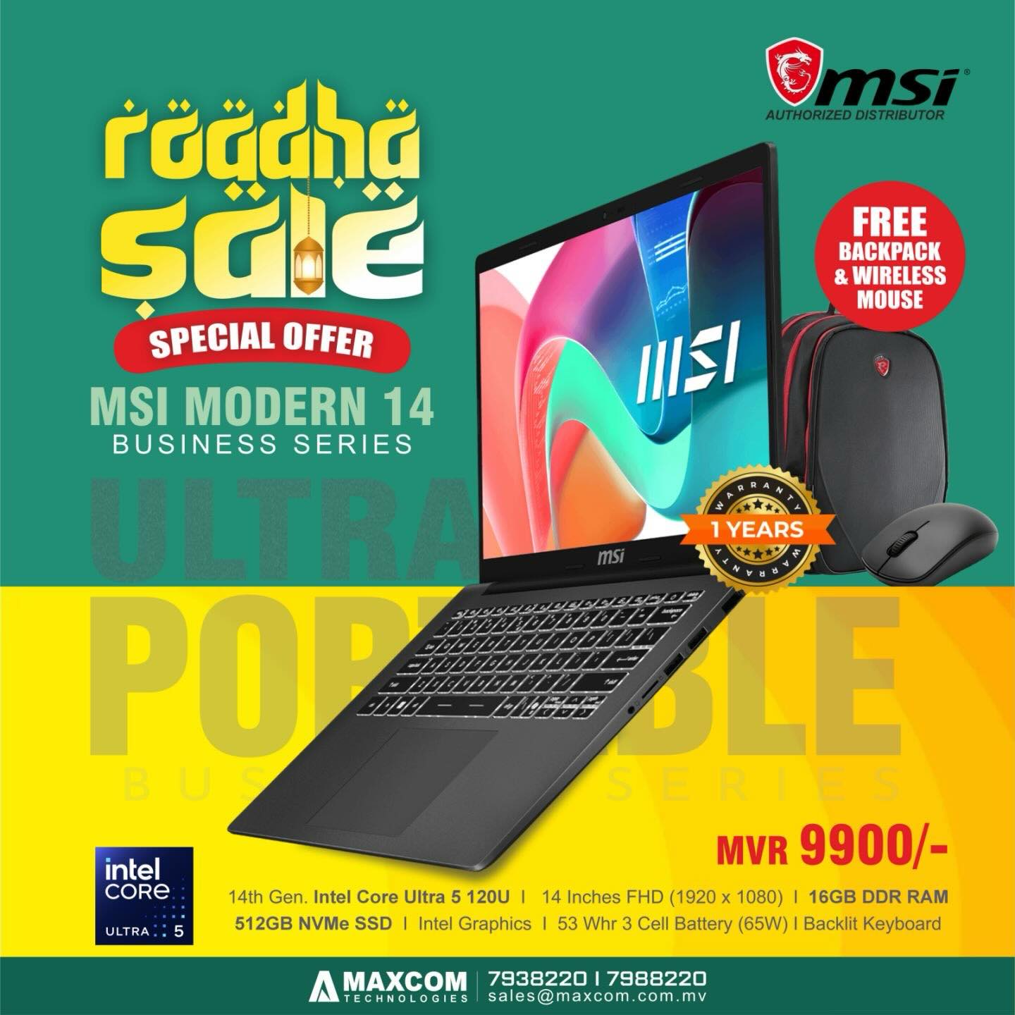 Enjoy the affordability with the MSI Modern 14 F1MG ?✨ this 