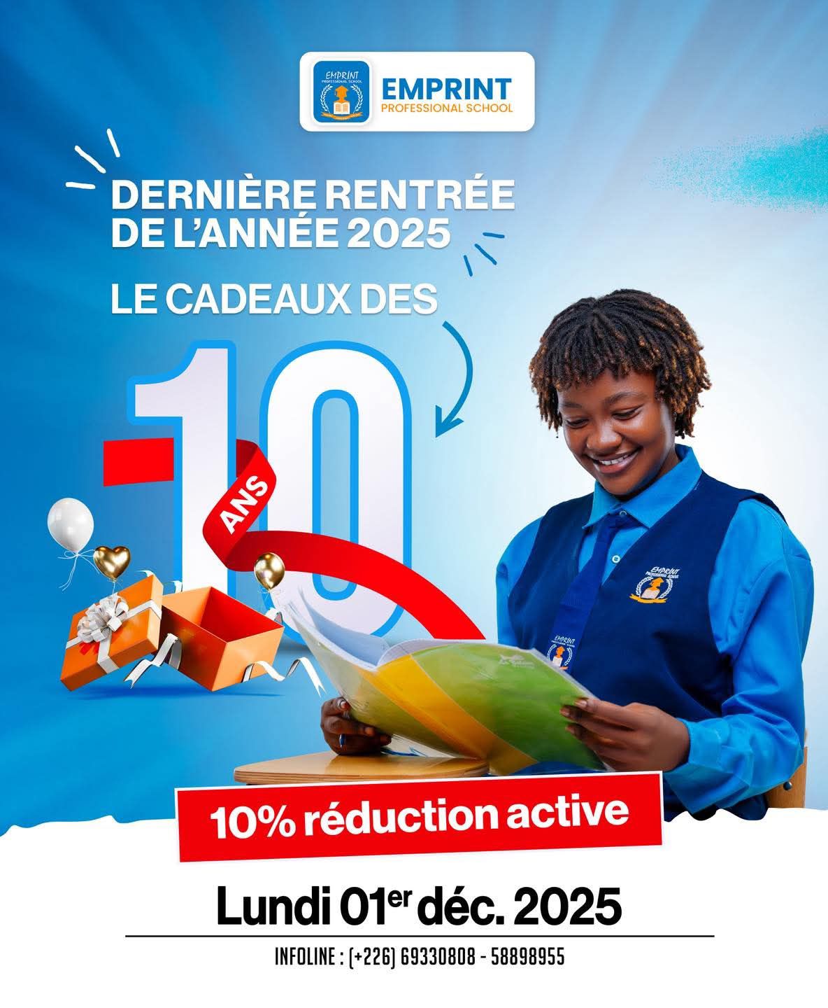 RTB - 🎓 Nouvelle rentrée – 1ᵉʳ décembre 2025 : 10 ans d’EMPRINT = 10% ...