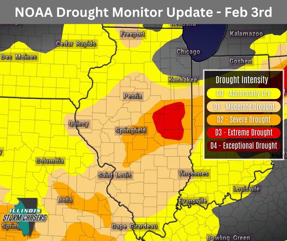 Illinois - February 3rd NOAA drought monitor update… 🏜️ The NOAA ...