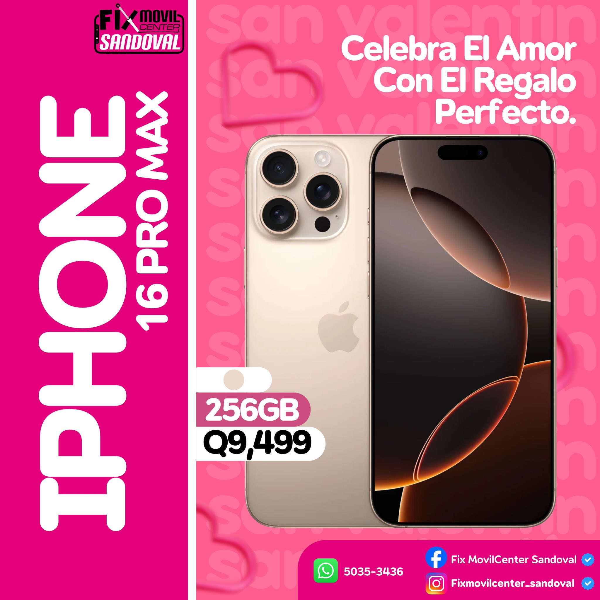 🍎🏷️IPHONE 16 PRO MAX 💵Q9,499... - FIX MovilCenter Sandoval | Facebook