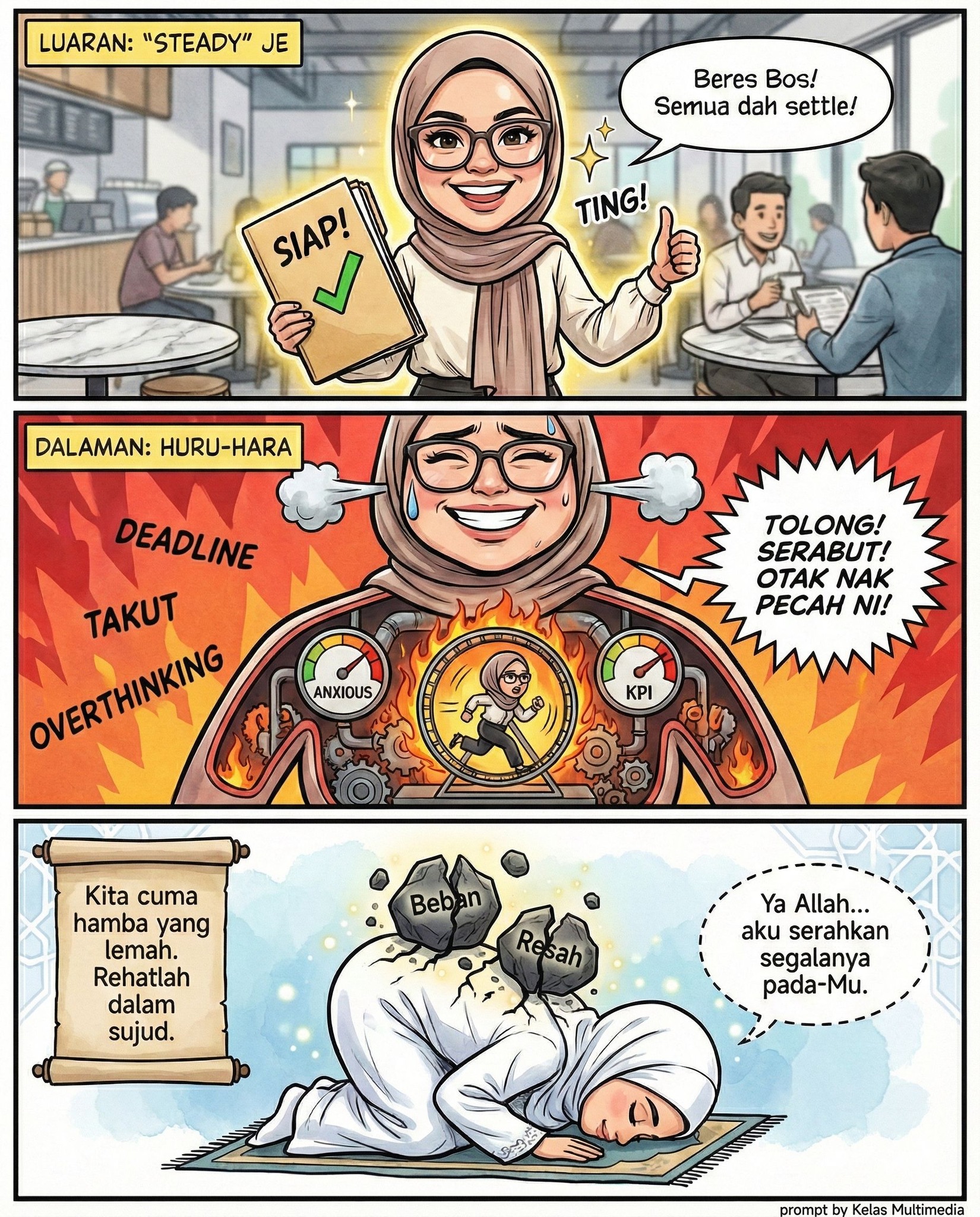 Kelas - Seni Berpura-pura Tenang . Aku duduk di sudut kafe petang tadi ...