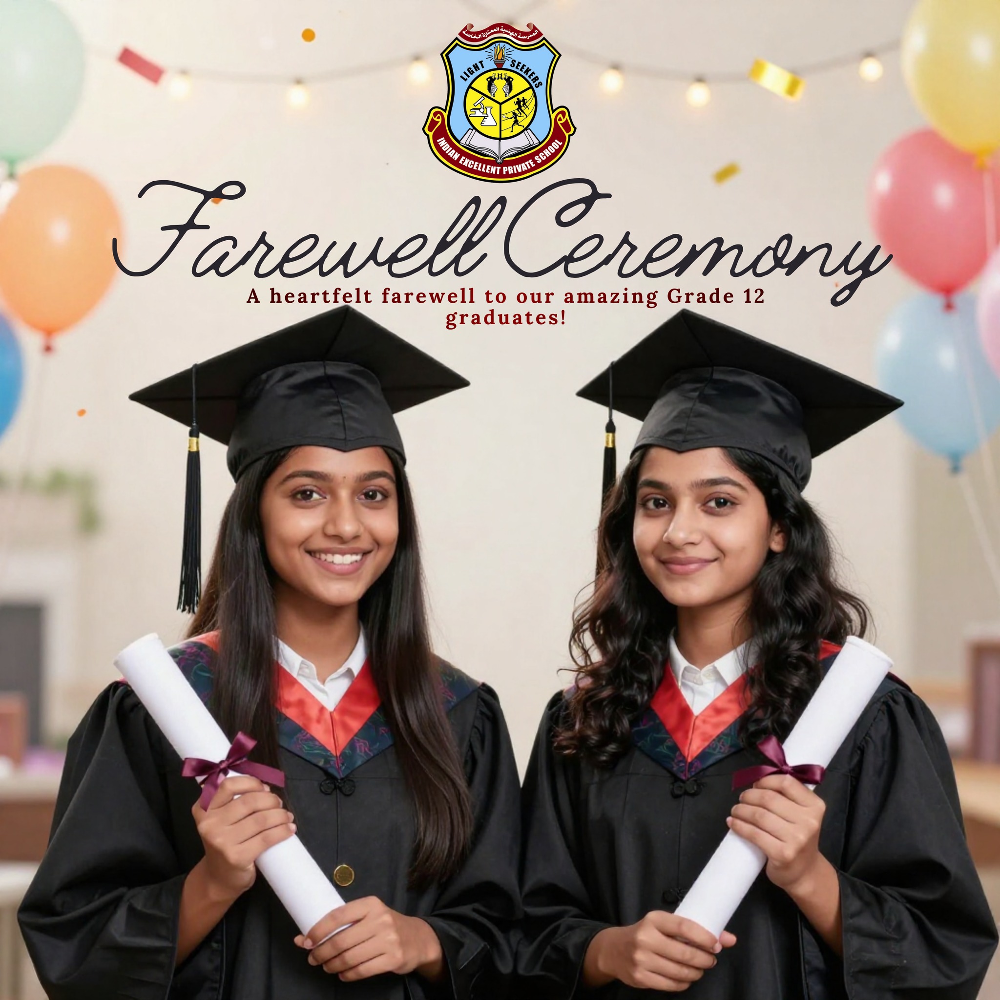 🎓 Farewell Ceremony –... - Indian Excellent Private School | Facebook