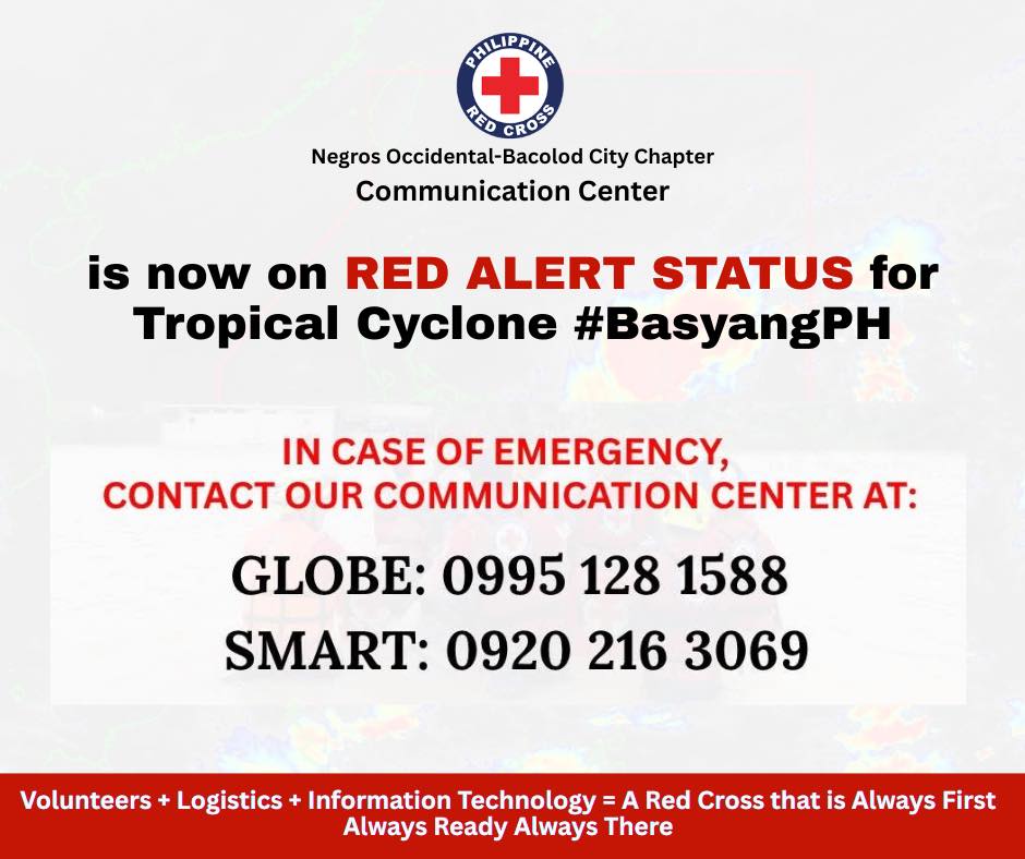 RED ALERT STATUS 🚨 The Philippine Red Cross Negros Occidental–Bacolod ...