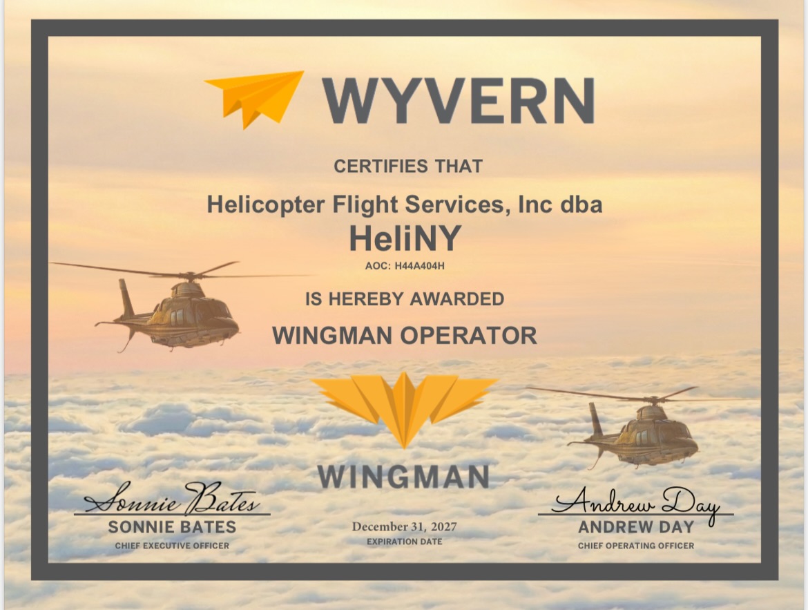 HeliNY - HeliNY is proud to announce that we have recieved our WYVERN ...