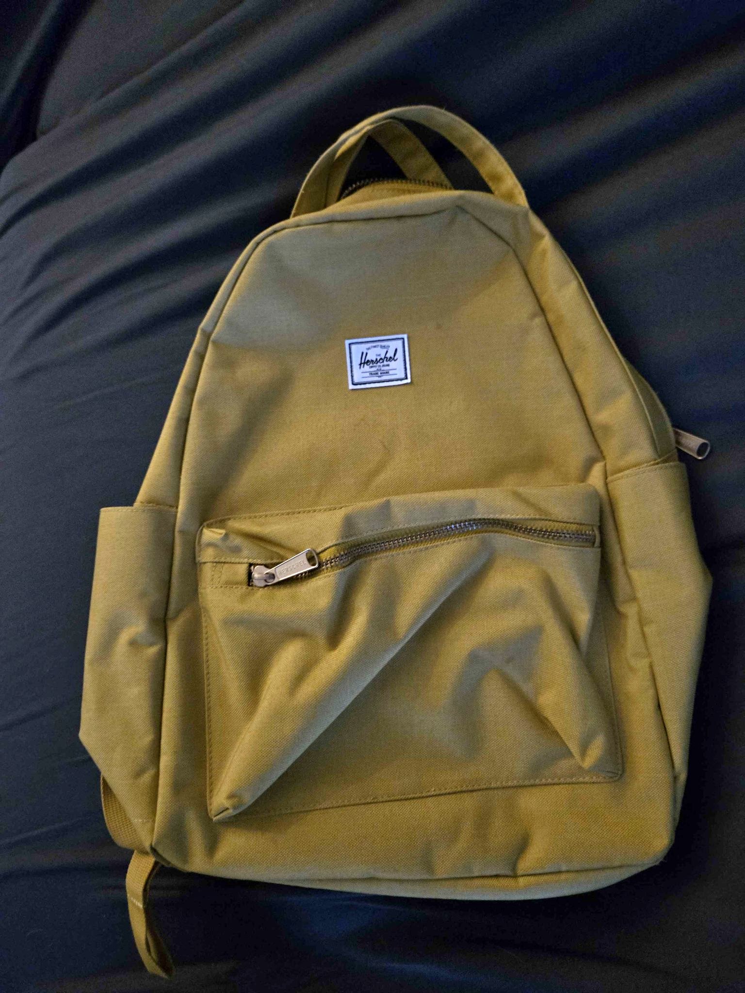 herschel backpack mustard Roll Mini (Mustard) It has a capacity of approximately 12 liters when fully opened and about 9 liters when closed Herschel mustard yellow backpack with