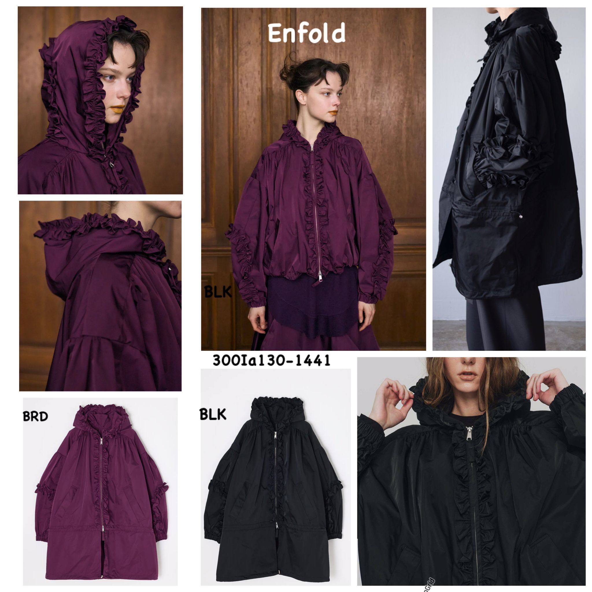 ENFOLD FRILL BLOUSON 300IA130-1441