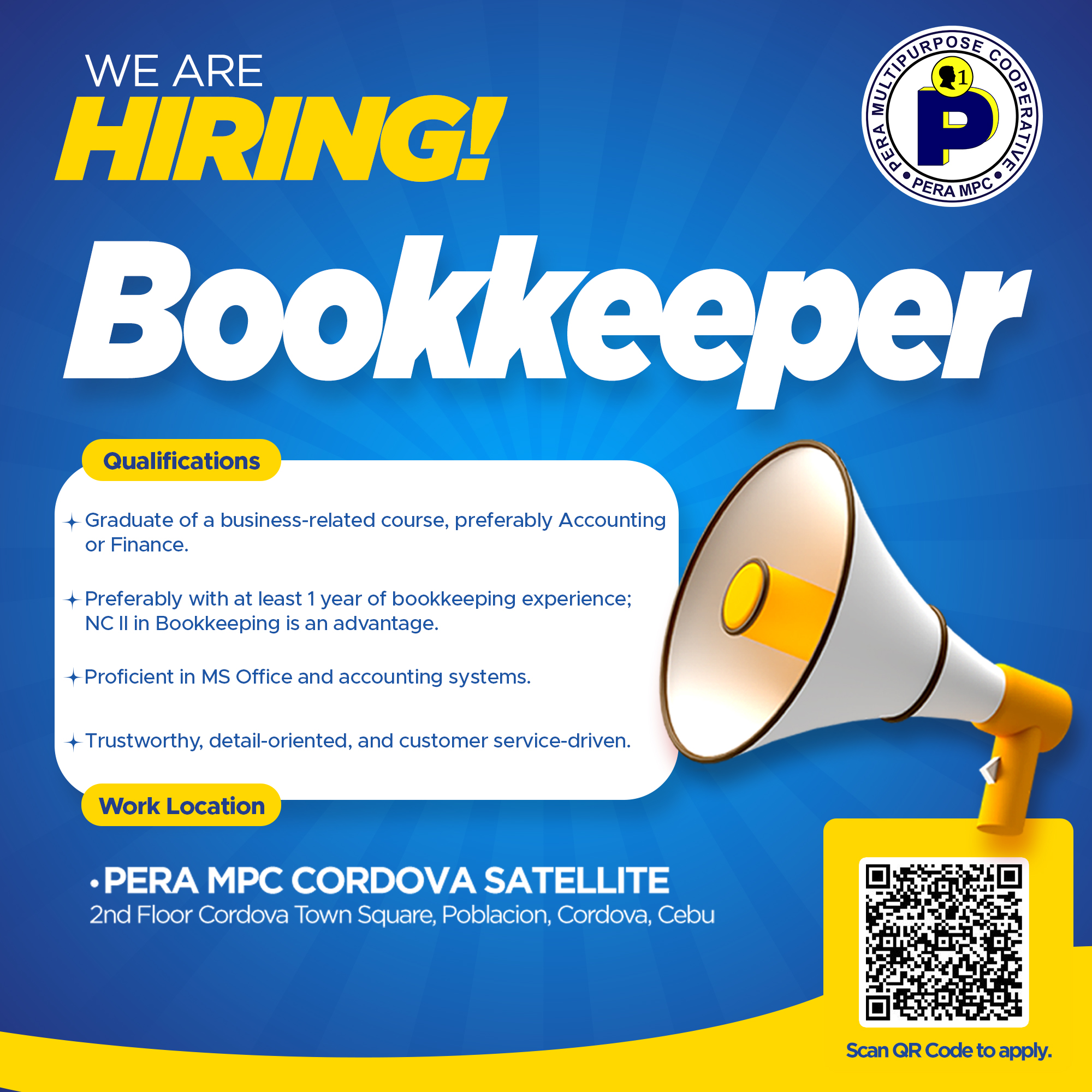 PERA - Send your applications online: Click the link or scan the QR ...