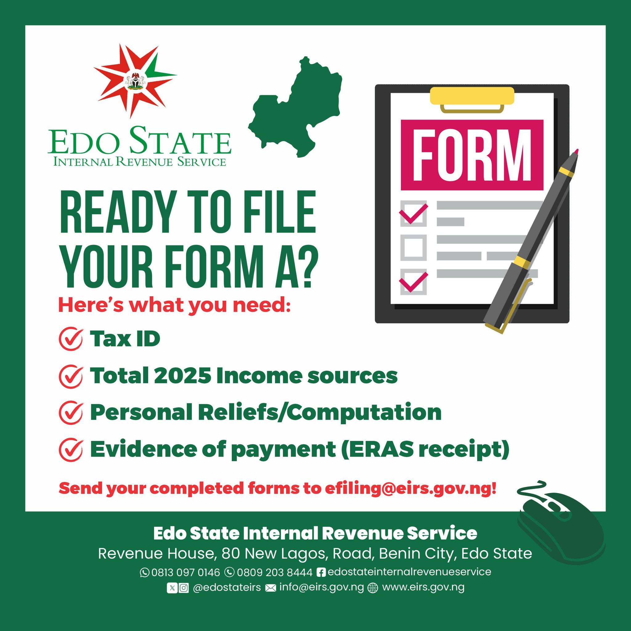 STEPS TO FILE ANNUAL... - Edo State Internal Revenue Service | Facebook