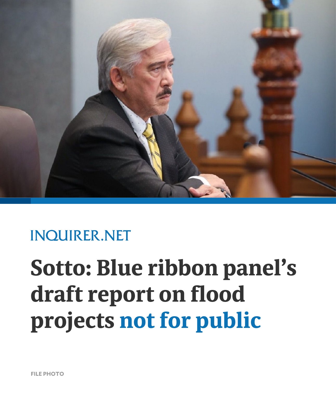 INQUIRER.net - 'NOT OFFICIAL' Senate President Vicente Sotto III said a ...