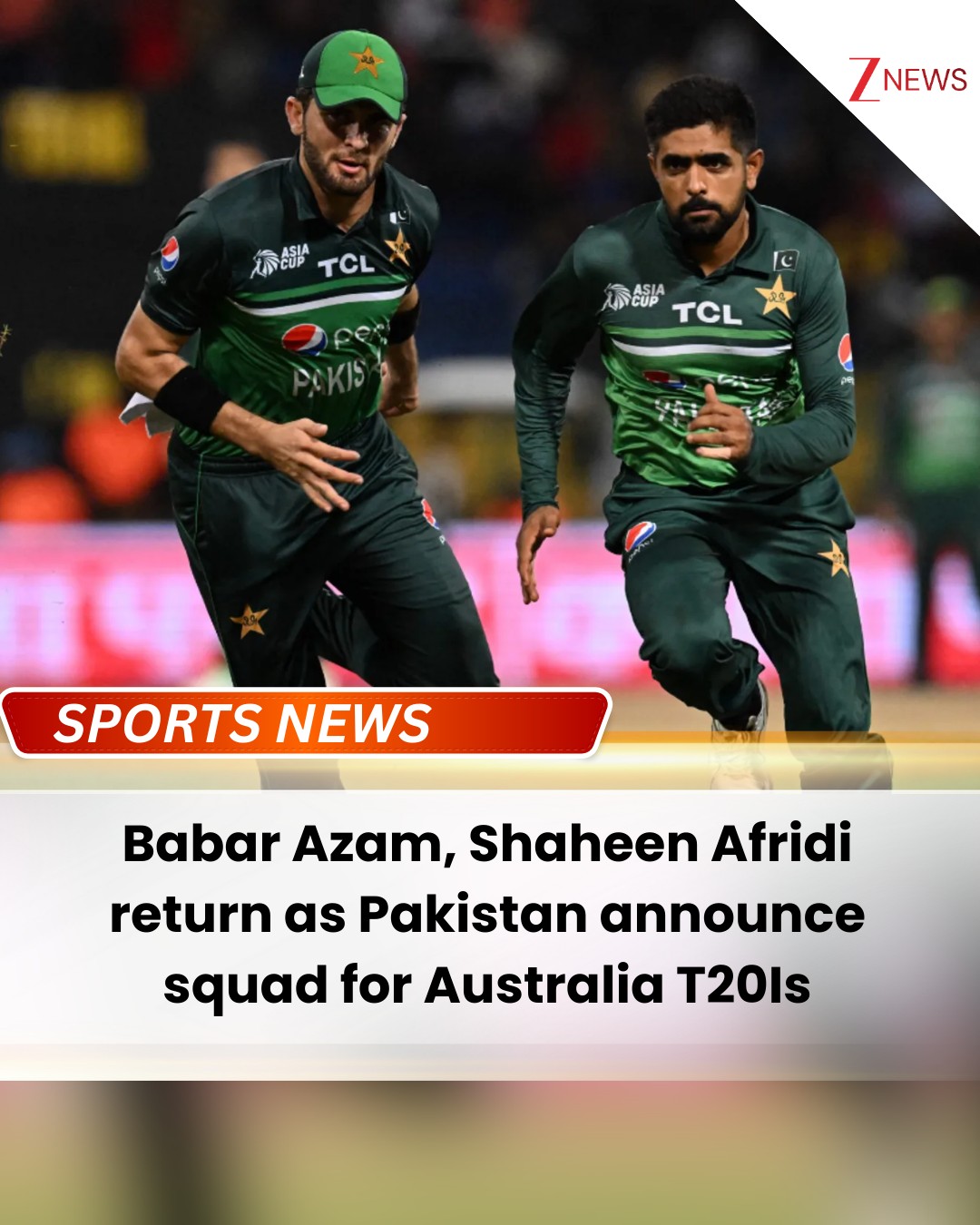Zee - Babar Azam, Shaheen Afridi return as Pakistan announce squad for ...