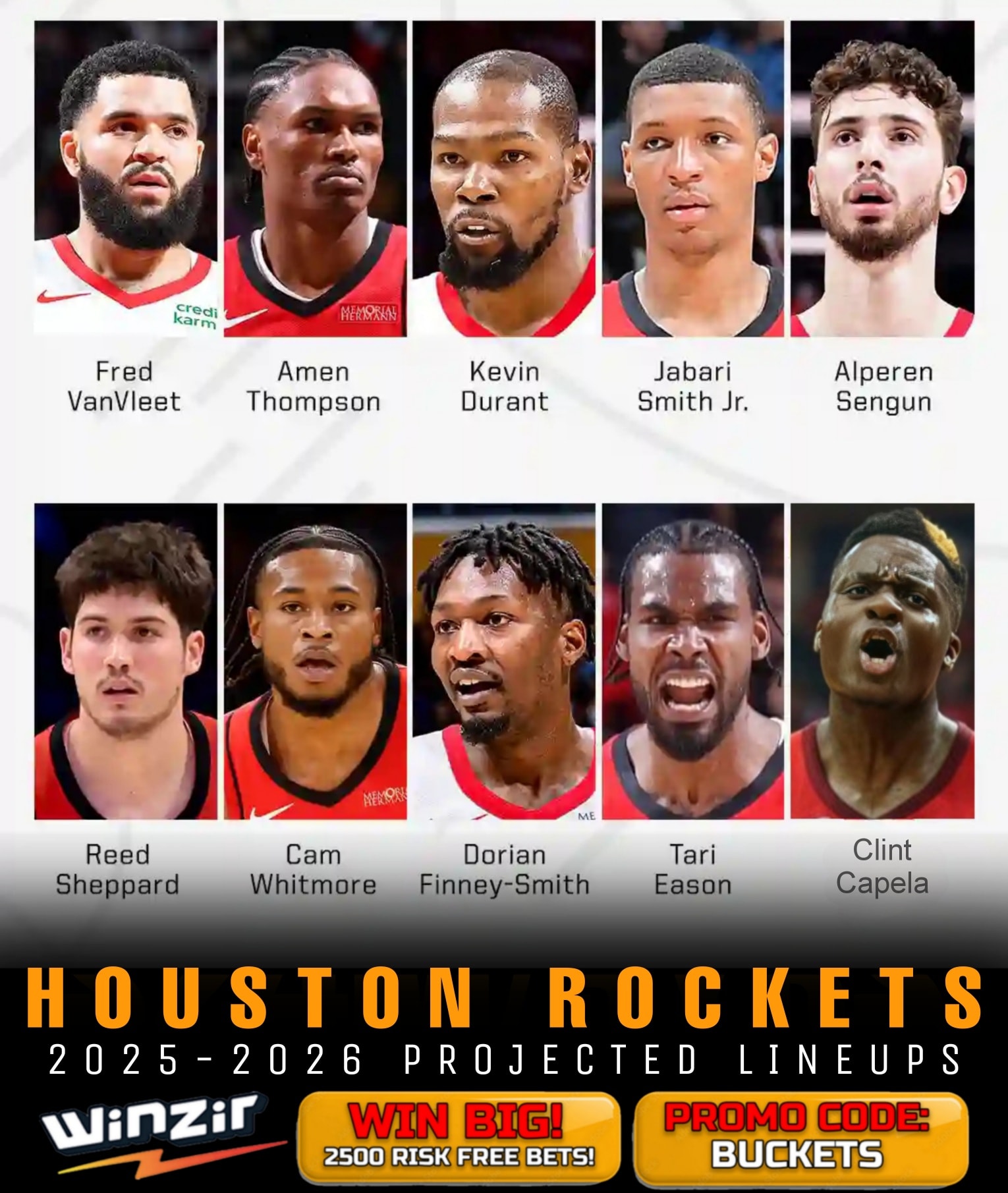 Bucket - Houston Rockets 2025-2026 lineup is INSANE! 🔥😱 | Facebook