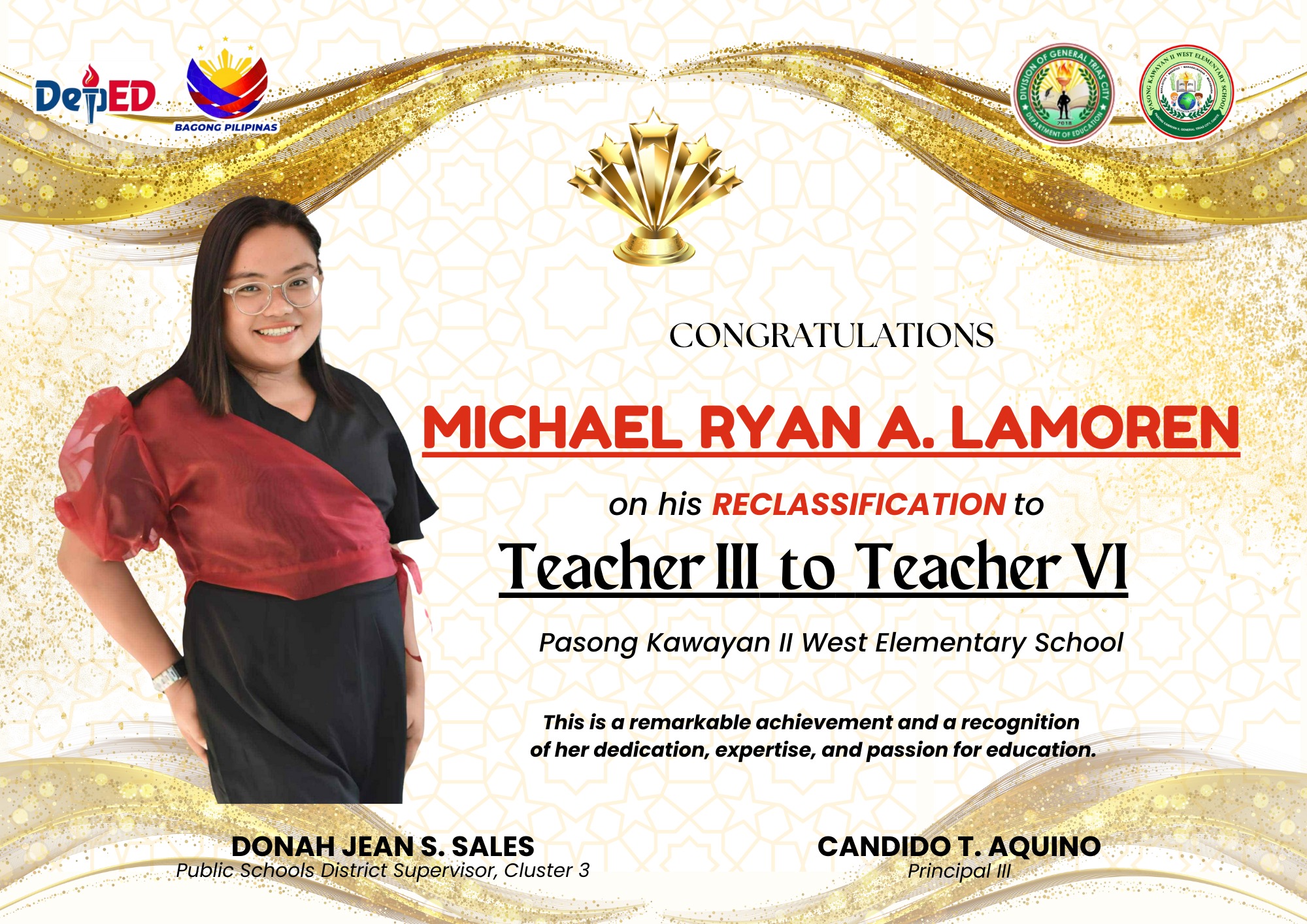 Congratulatio... - DepEd Tayo PK2 West ES - General Trias City | Facebook