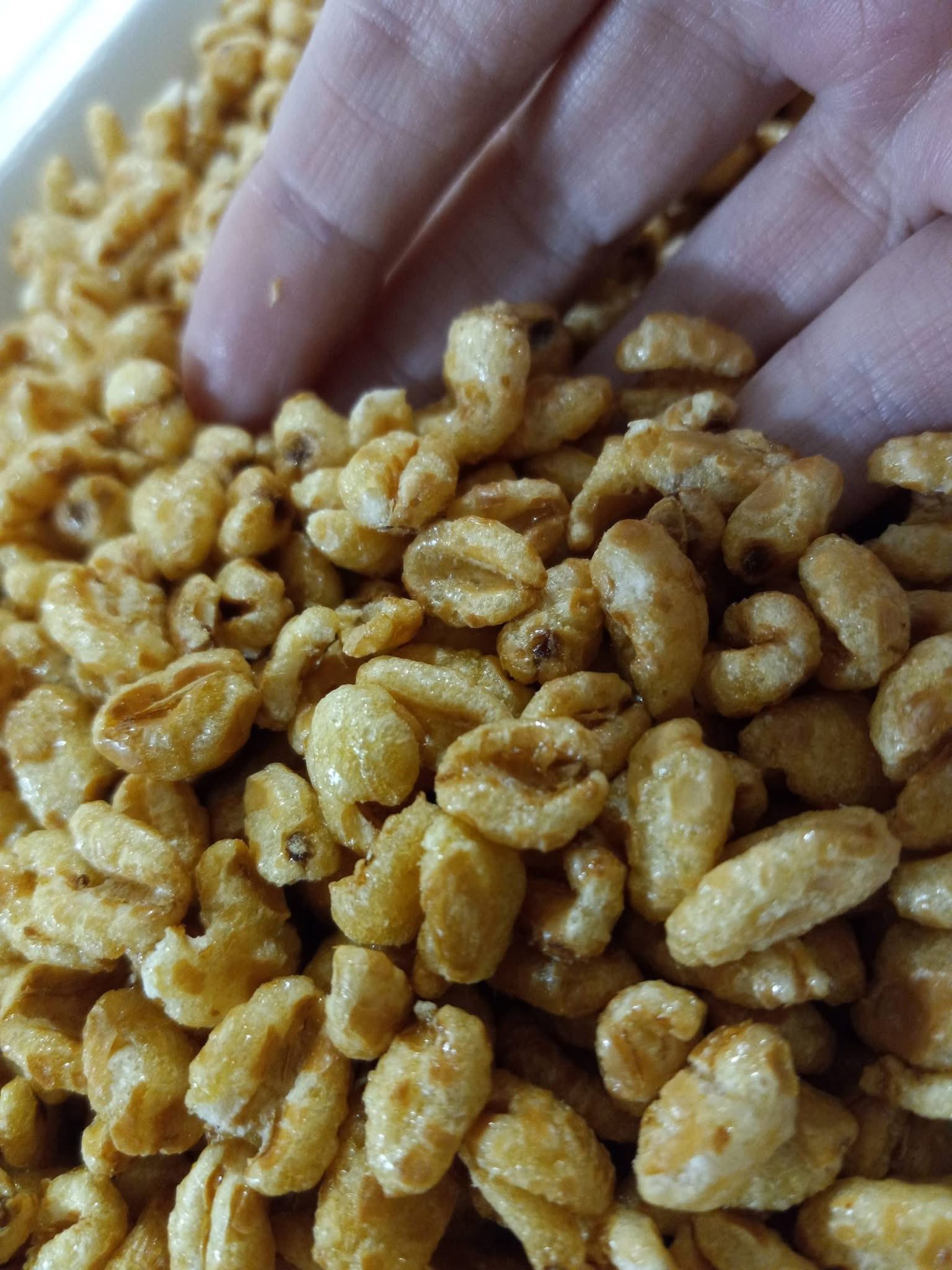 Made homemade cold cereal from pearl barley. Yep made my own puff sugar ...