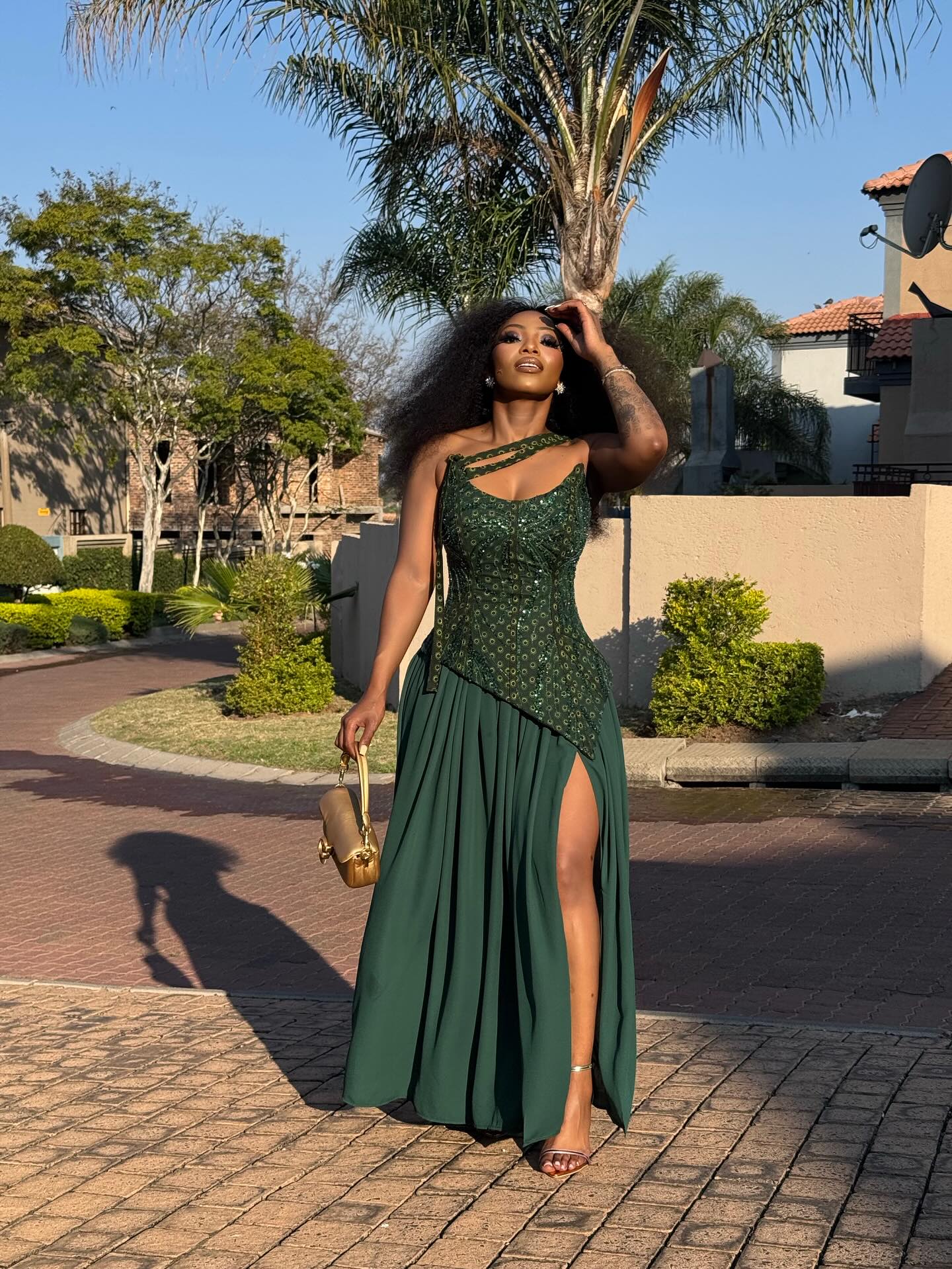 dark green dresses south africa Emerald shweshwe For Ladies 2023 LowStock:43642537148467 Is It Appropriate? Boots Prom dress Color:Orange Poppy