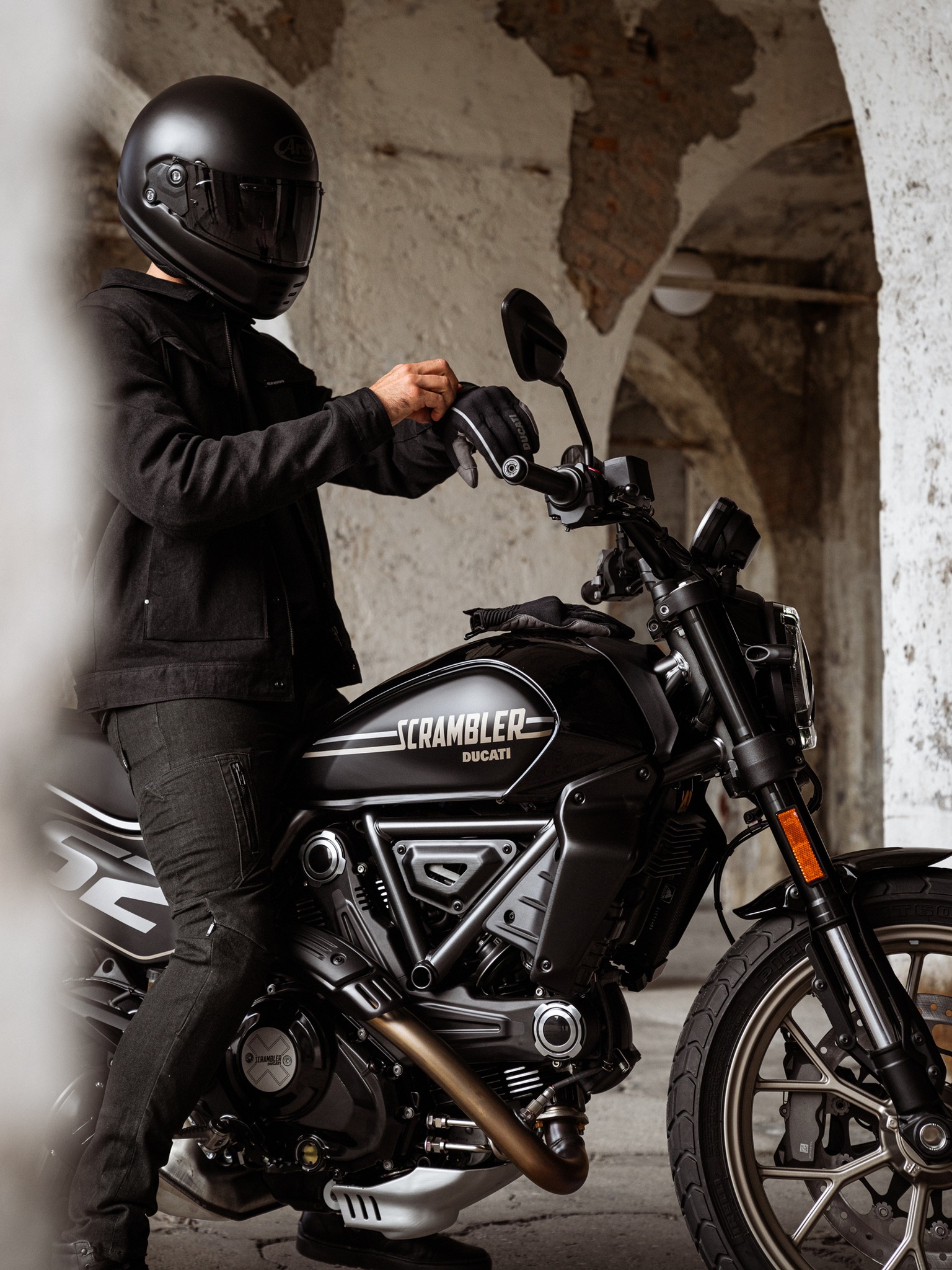 ducati scrambler motorcycle helmets Helmet Hook (lock) 2015-2022 SCR62 Milestone - Open face