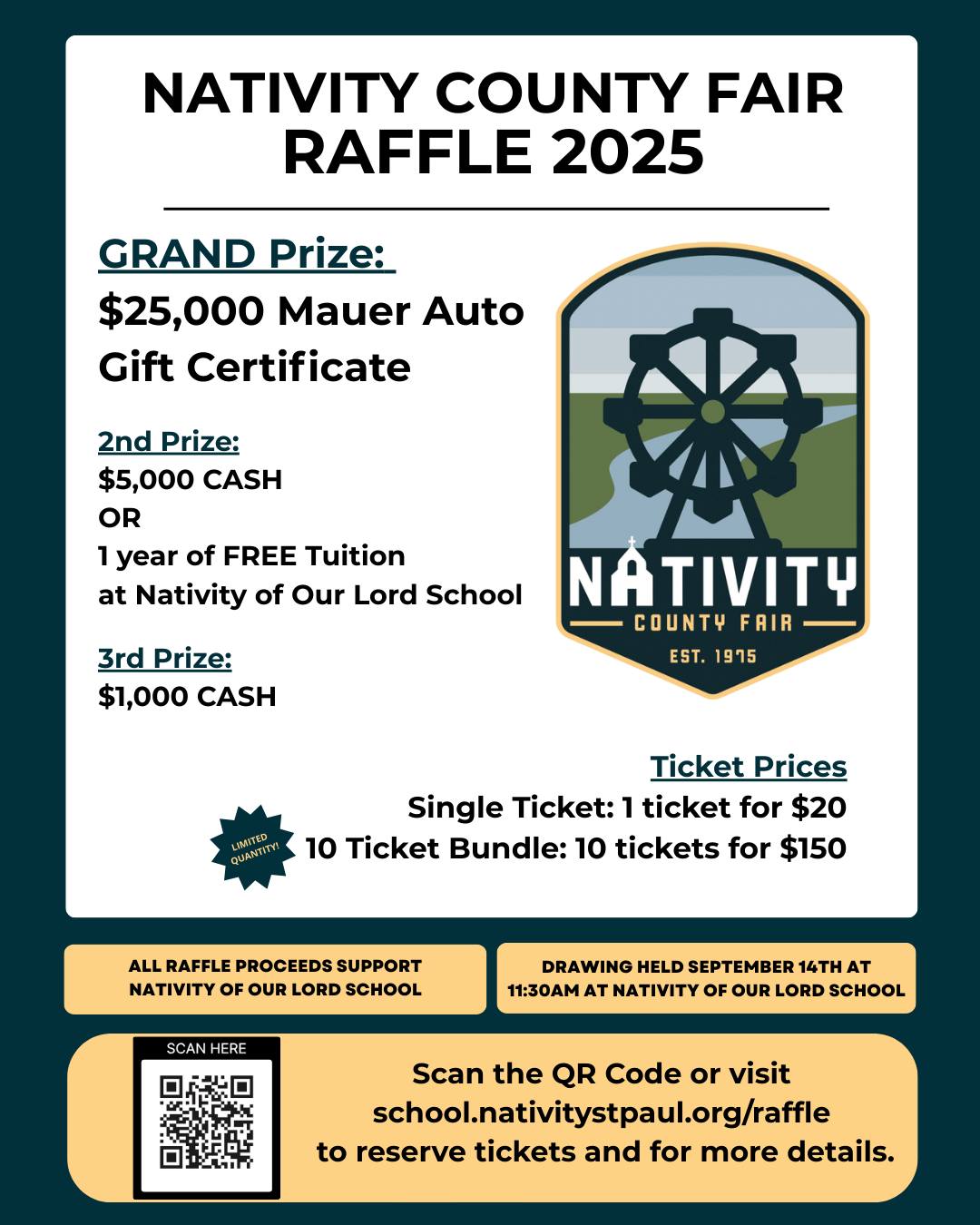 Nativity - 🎟️ You Can’t Win If You Don’t Play! 🚗💸 Grab your raffle ...