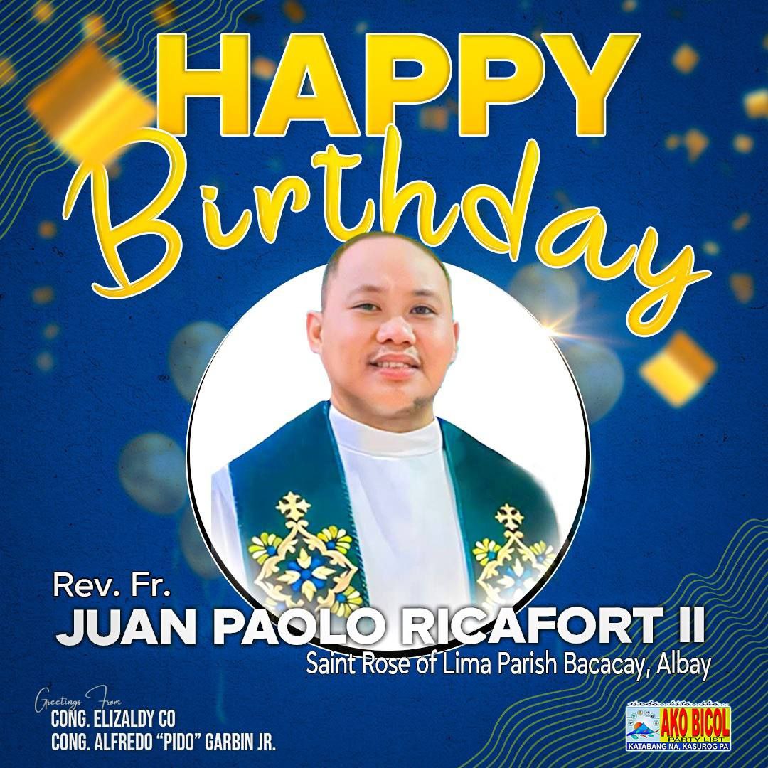 AKO - Maligayang Kaarawan Rev. Fr. Juan Paolo Ricafort II. 🎉🎂 Isang ...