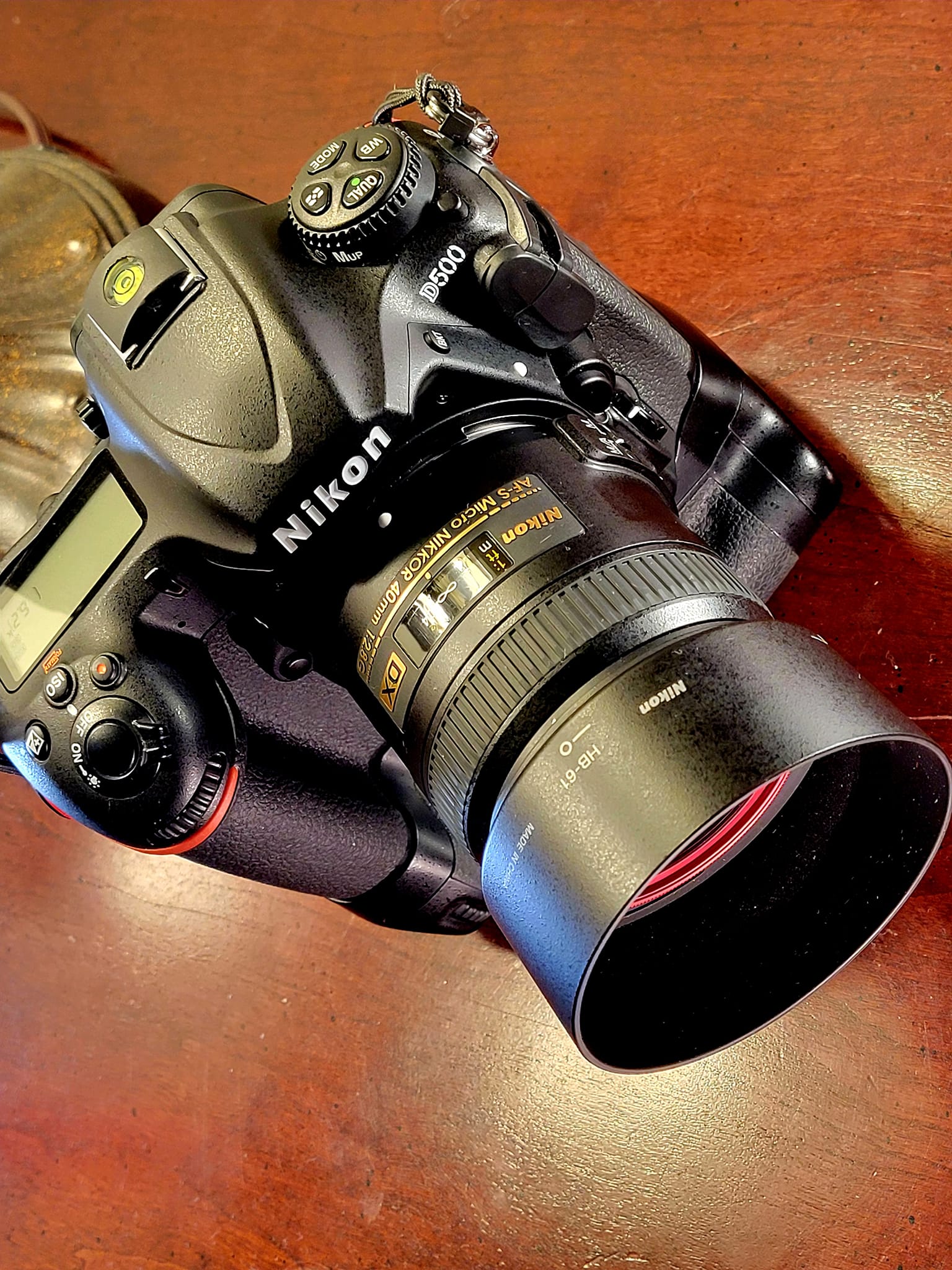 Nikon D5500 with Nikkor 40mm micro
